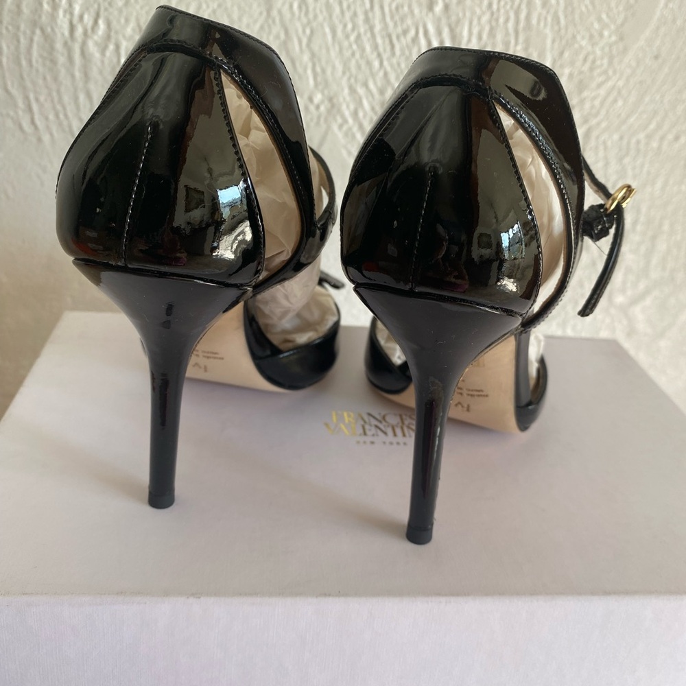 Stunning Frances Valentine Black Patent Leather Heels